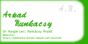 arpad munkacsy business card