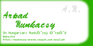 arpad munkacsy business card